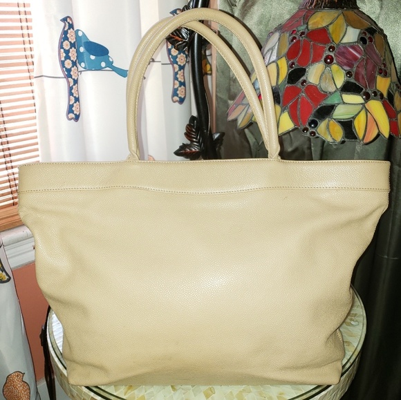 Chanel Double CC Tan Caviar Shopper Tote - Picture 2 of 8